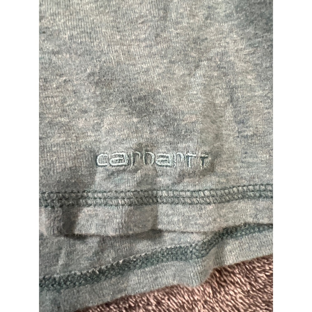 Carhartt Womens Long Sleeve V-Neck T-Shirt Blue Heather Cotton 100683 473 Size M - Picture 5 of 8
